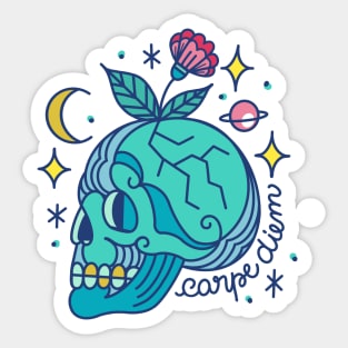 Carpe diem skull Sticker